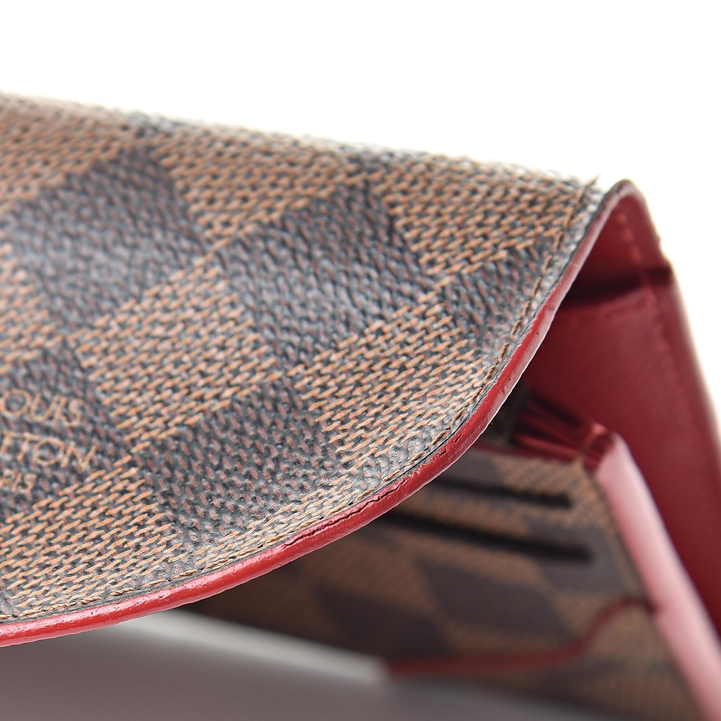 Damier Ebene Caissa Wallet Cherry