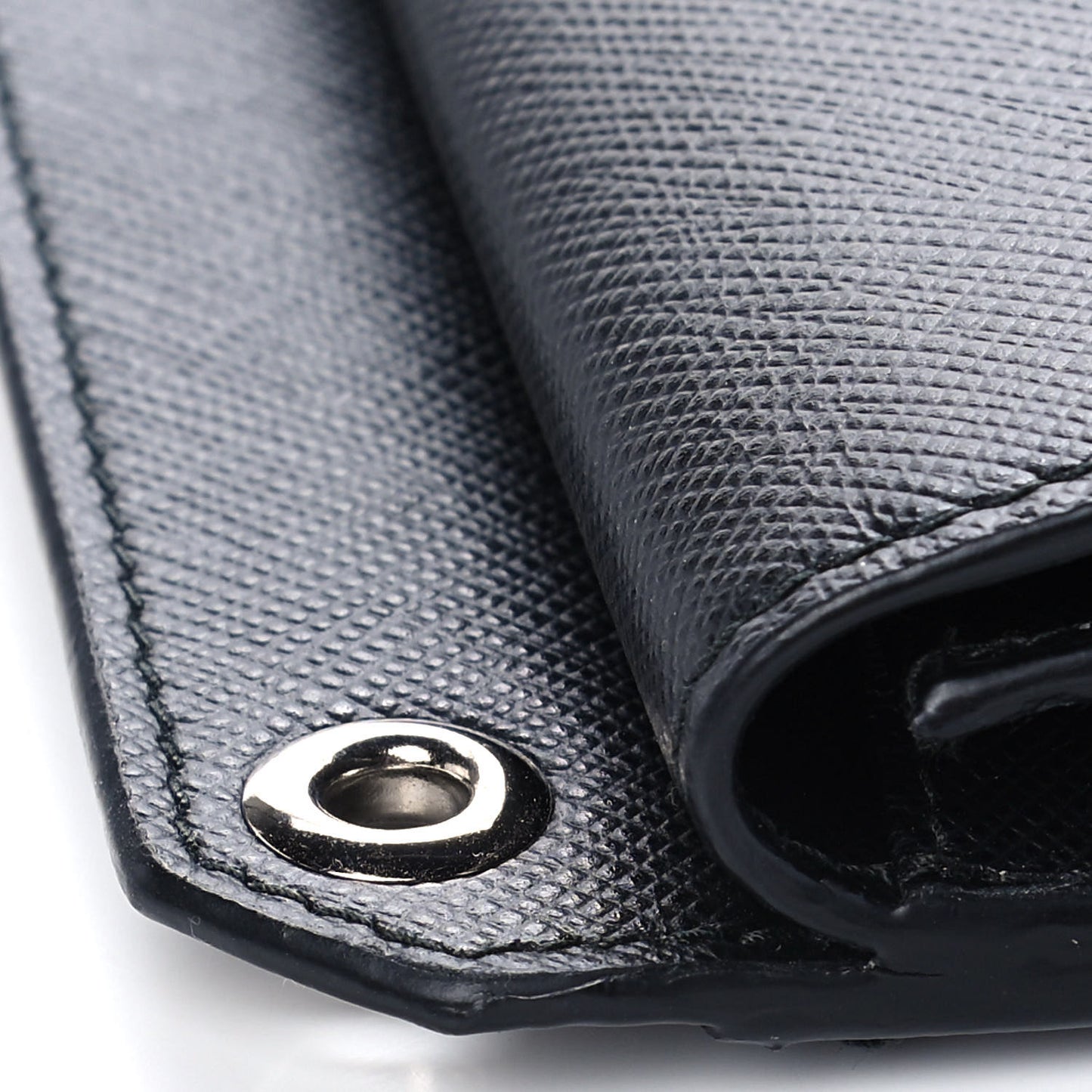 Saffiano Racing Logo Patch Mini Bag Black