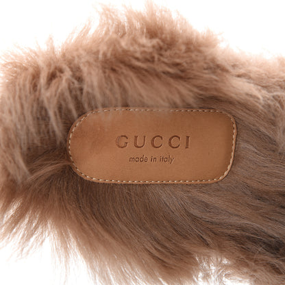 Gucci Velvet Fur Womens Princetown Slippers 35.5 Black 7 of 8