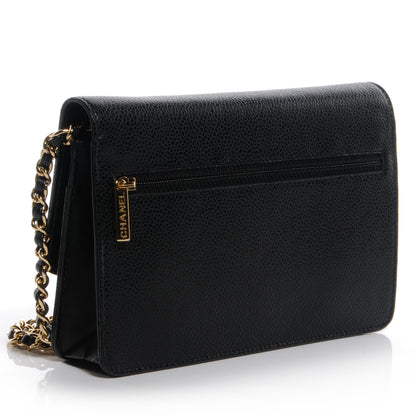 Chanel Caviar Timeless CC Wallet on Chain WOC Black 3 of 9