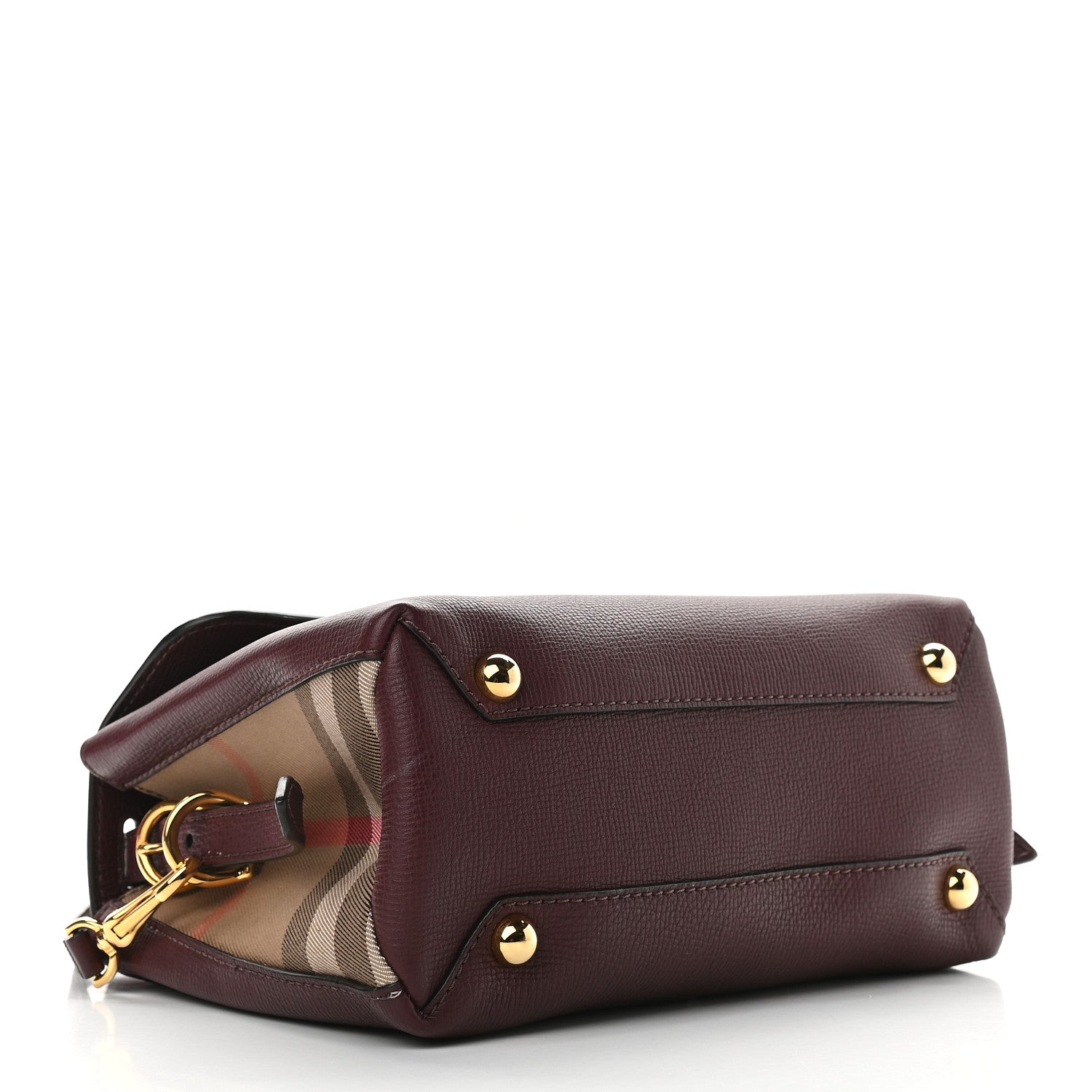 Burberry Derby Calfskin House Check Small Camberley Mahogany Red 4 of 8