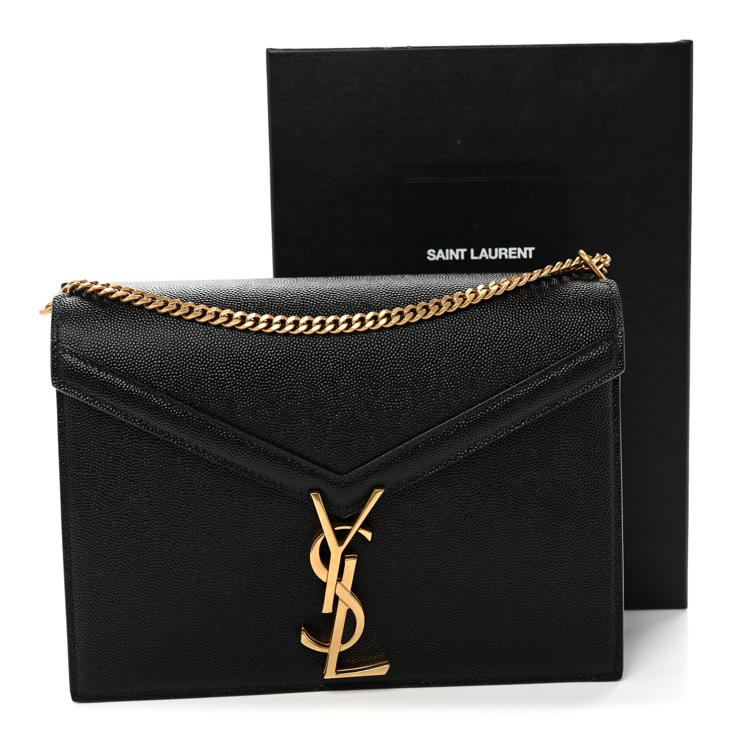 Saint Laurent Grain De Poudre Monogram Cassandra Clasp Bag Black Rouge Legion 11 of 11