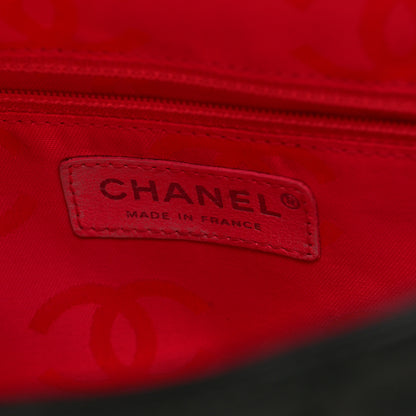 Chanel Calfskin Quilted Large Cambon Flap Black White 6 of 10