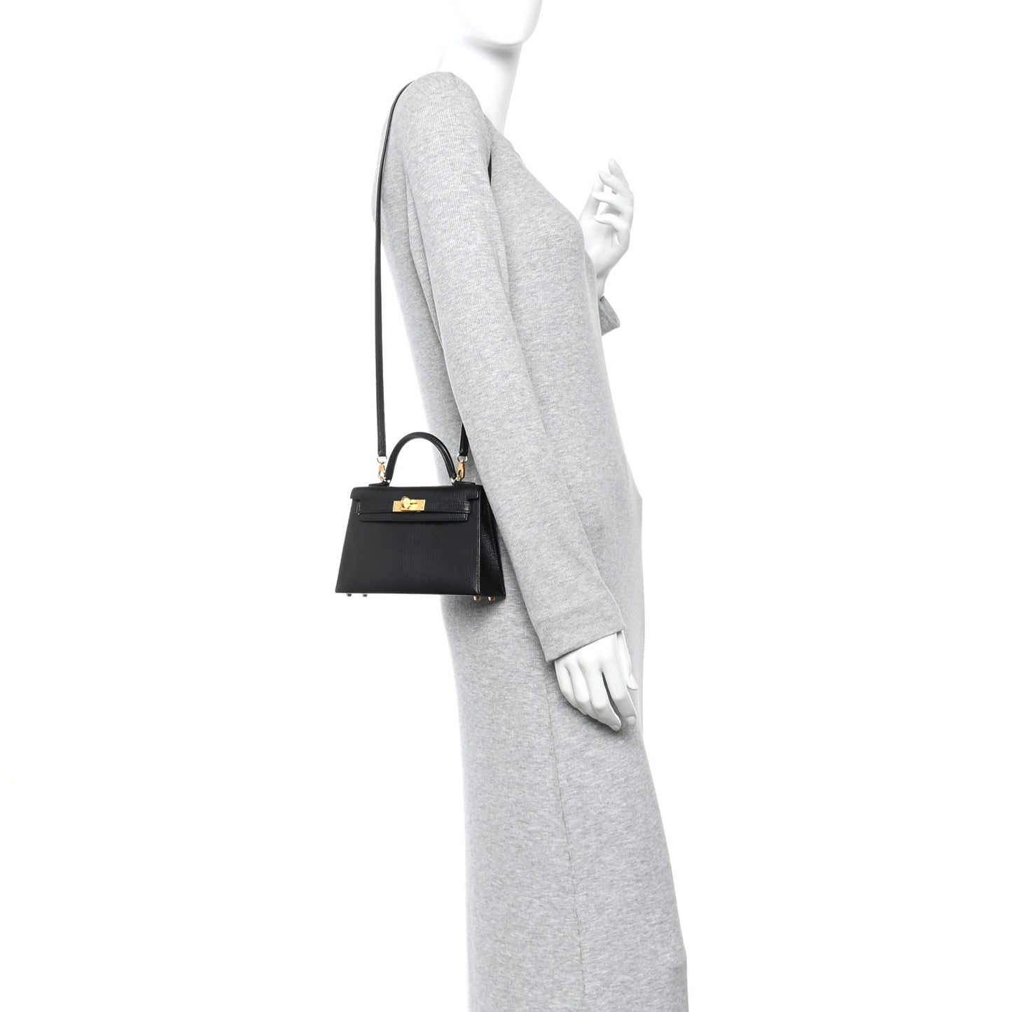 Chevre Chamkila Mini Kelly Sellier 20 Black
