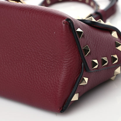 Valentino Garavani Pebbled Calfskin Mini Rockstud Crossbody Bag Rubin 7 of 7