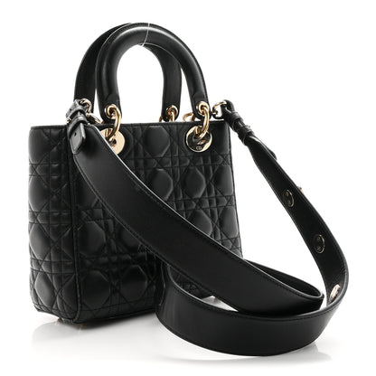 Christian Dior Lambskin Cannage Small Lucky Badges My Lady Dior Black 3 of 12