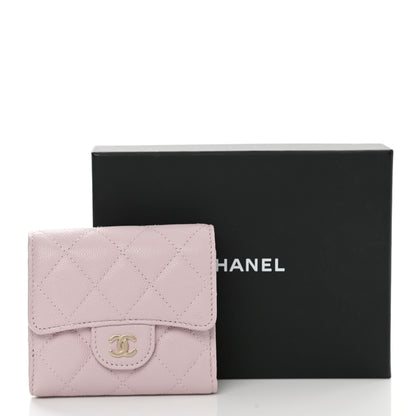 Chanel Caviar Quilted Compact Flap Wallet Light Pink 11 of 11