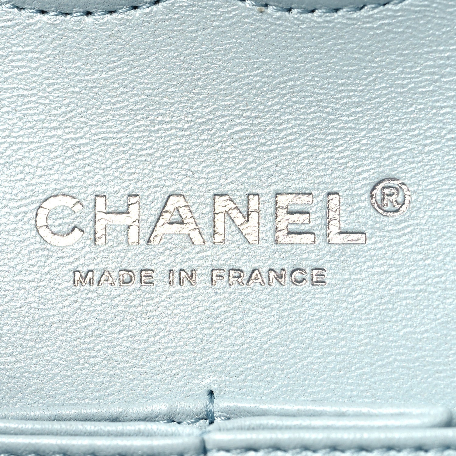 Chanel Perforated Lambskin Quilted Medium Double Flap Light Blue Light Purple White 6 of 10