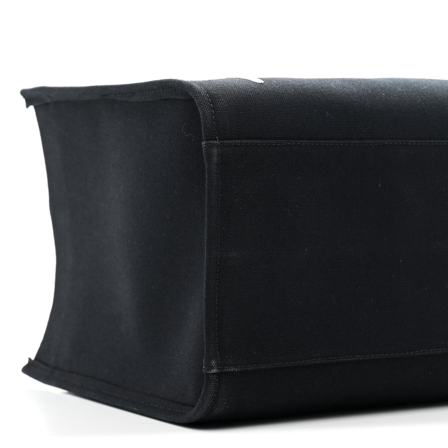 Canvas Suppler Calfskin Cabas GV Signature Tote Black