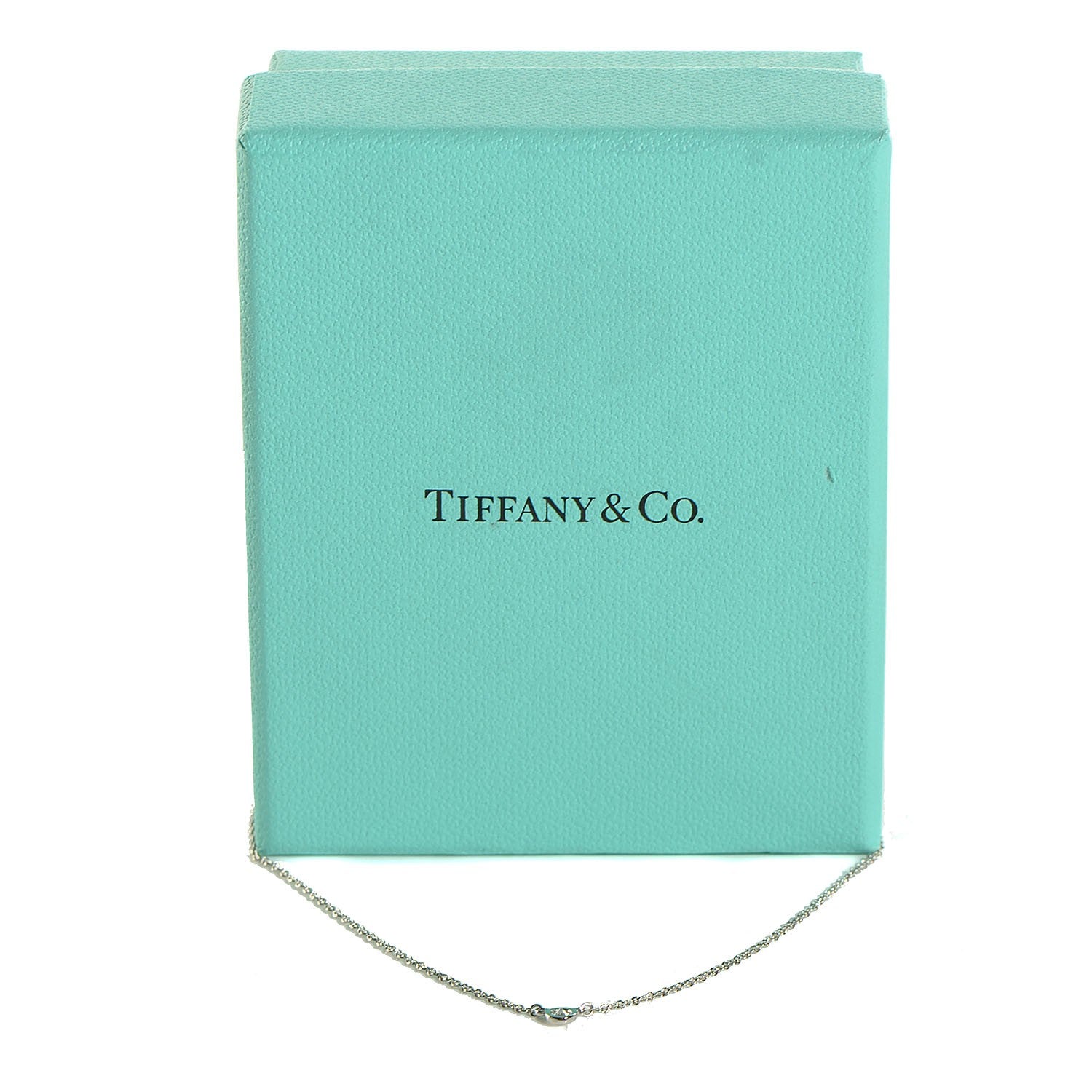 Tiffany Platinum Diamond .10ct Elsa Peretti Diamonds by the Yard Pendant Necklace 8 of 8
