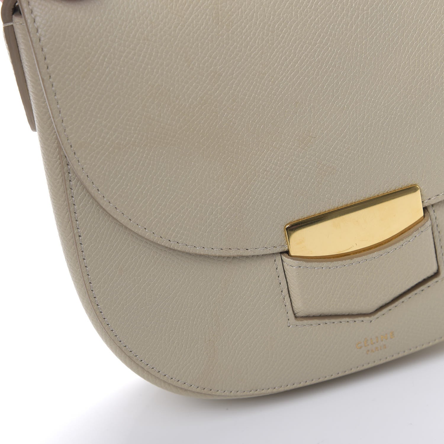 Celine Grained Calfskin Small Trotteur Linen 5 of 11