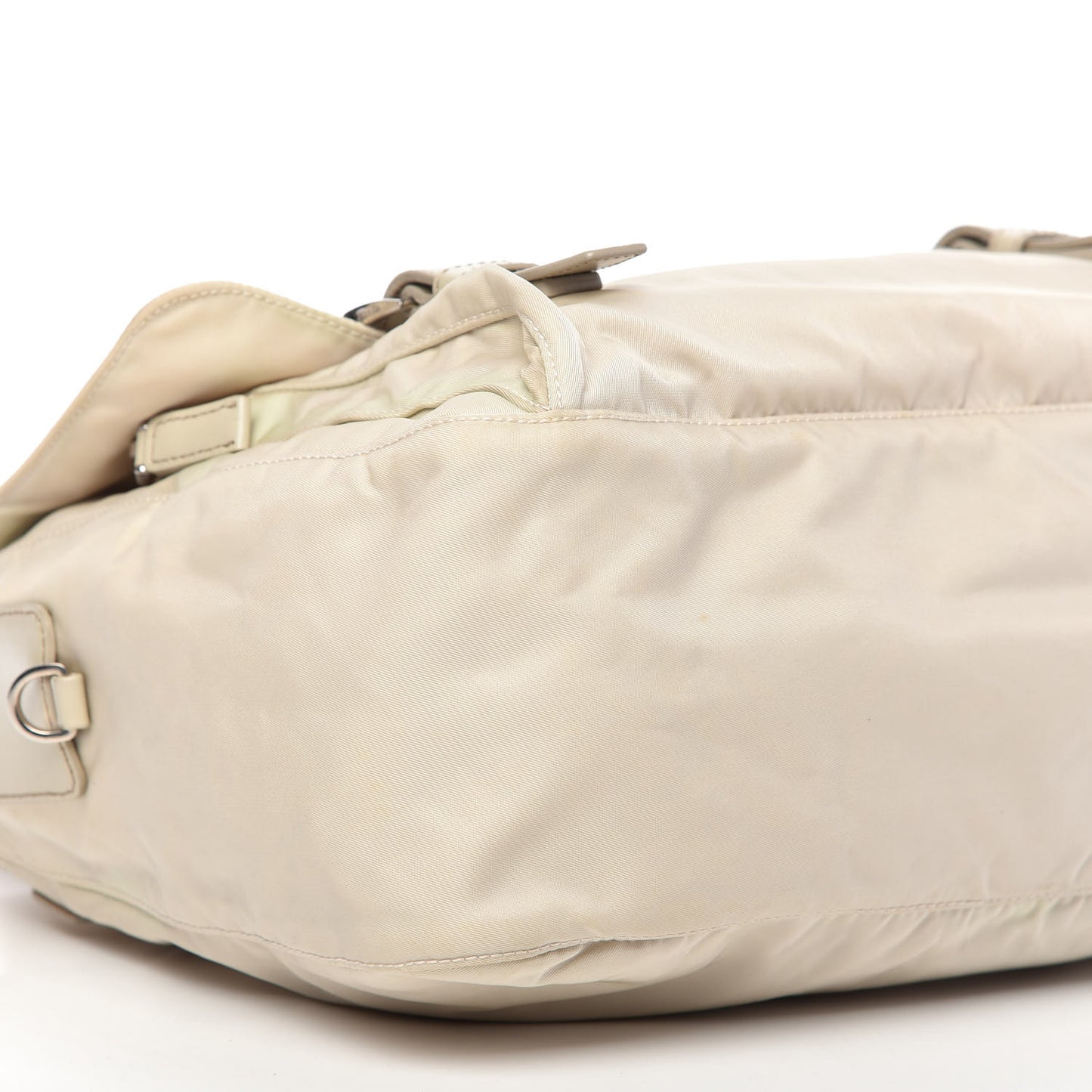 Tessuto Nylon Vela Double Buckle Messenger Bag Sabbia