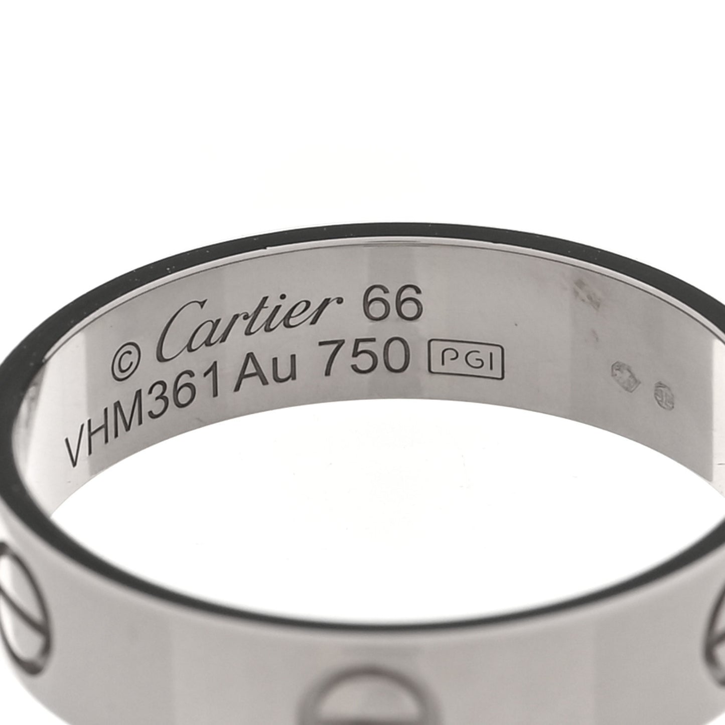 18K White Gold 5.5mm LOVE Ring 66 11.5