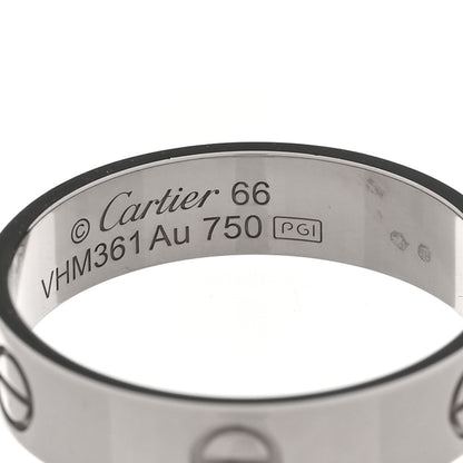 Cartier 18K White Gold 5.5mm LOVE Ring 66 11.5 4 of 5