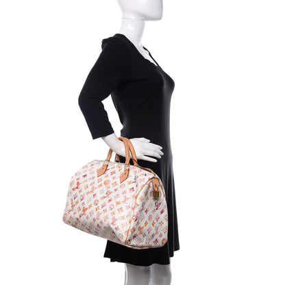 Louis Vuitton Watercolor Aquarelle Speedy 35 White 2 of 9