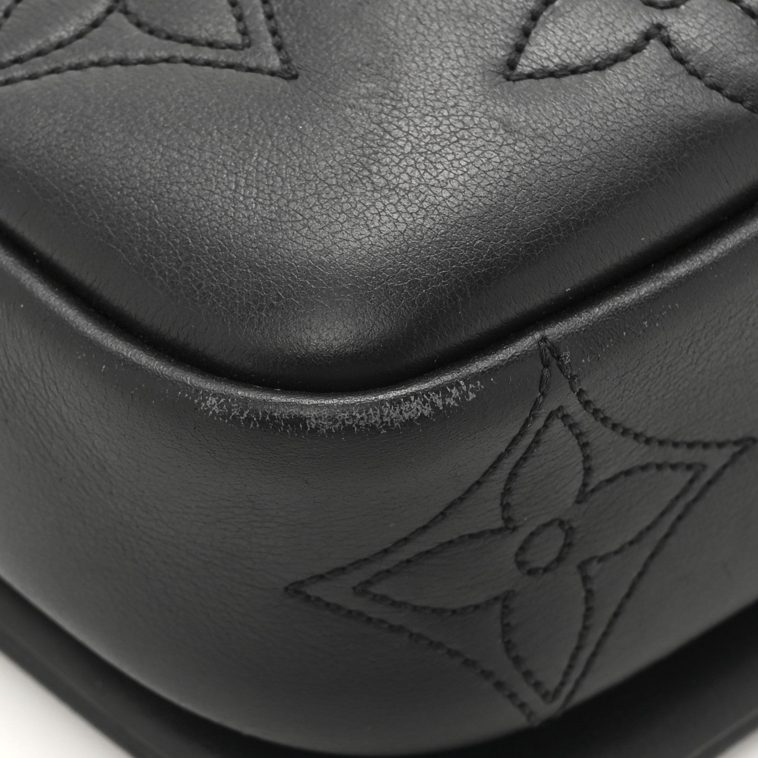 Louis Vuitton Calfskin Bubblegram Wallet On Strap Black 10 of 13