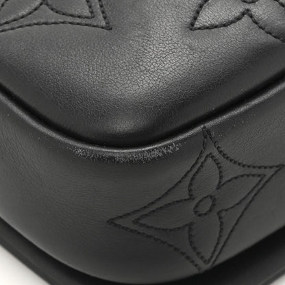 Louis Vuitton Calfskin Bubblegram Wallet On Strap Black 10 of 13