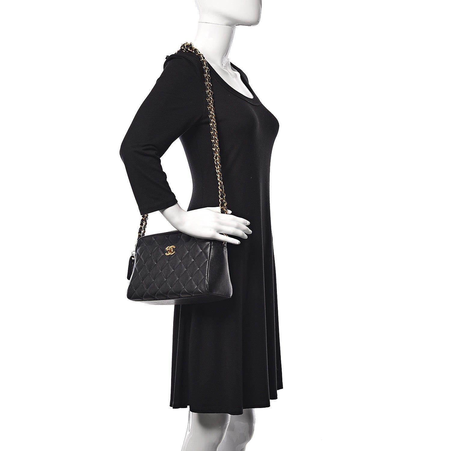 Chanel Caviar Quilted Camera Case Black 2 of 12