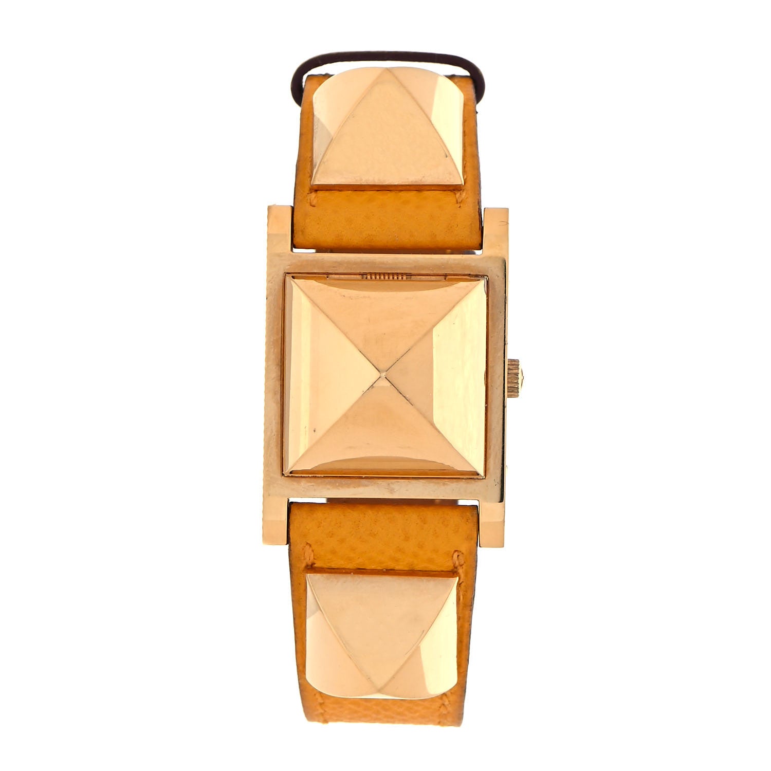 Hermes Stainless Steel Courchevel 23mm Medor Quartz Watch Jaune 1 of 5