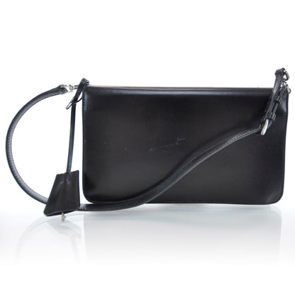 Prada Spazzolato Pushlock Flap Bag Black 3 of 10