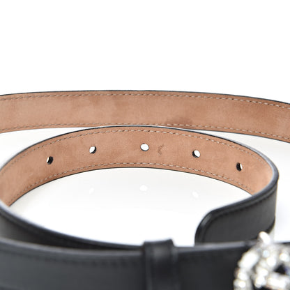 Gucci Calfskin Crystal Interlocking G Belt 95 38 Black 5 of 7