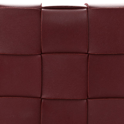 Bottega Veneta Lambskin Maxi Intrecciato Cassette Crossbody Bag Bordeaux 8 of 12