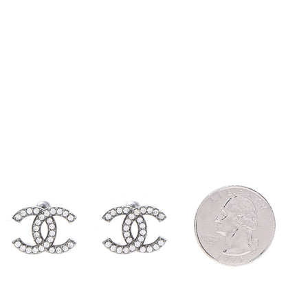Chanel Ruthenium Crystal CC Earrings 2 of 6
