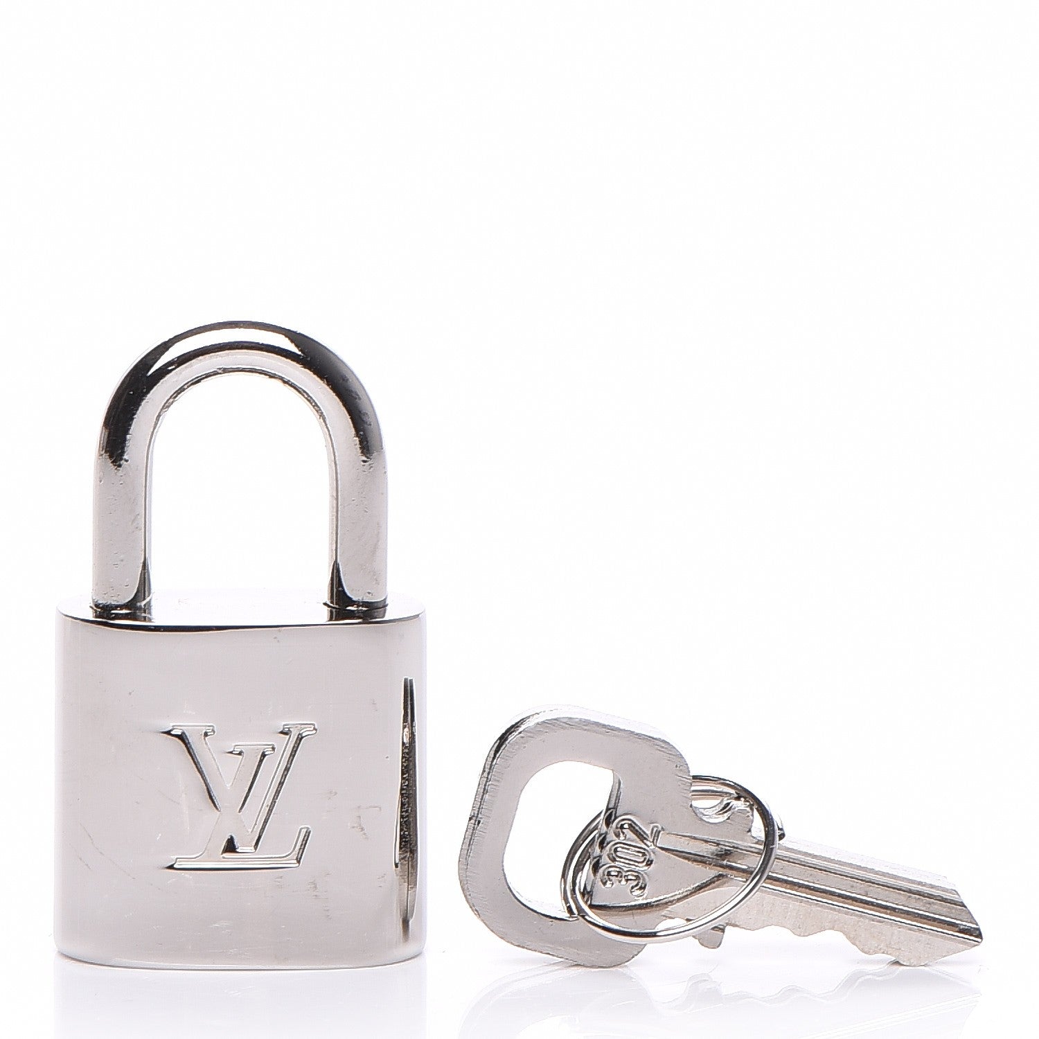 Louis Vuitton Polished Silver Lock and Key Set 1 of 4