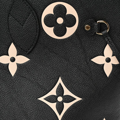 Louis Vuitton Empreinte Monogram Giant Neverfull MM Black Beige 11 of 14