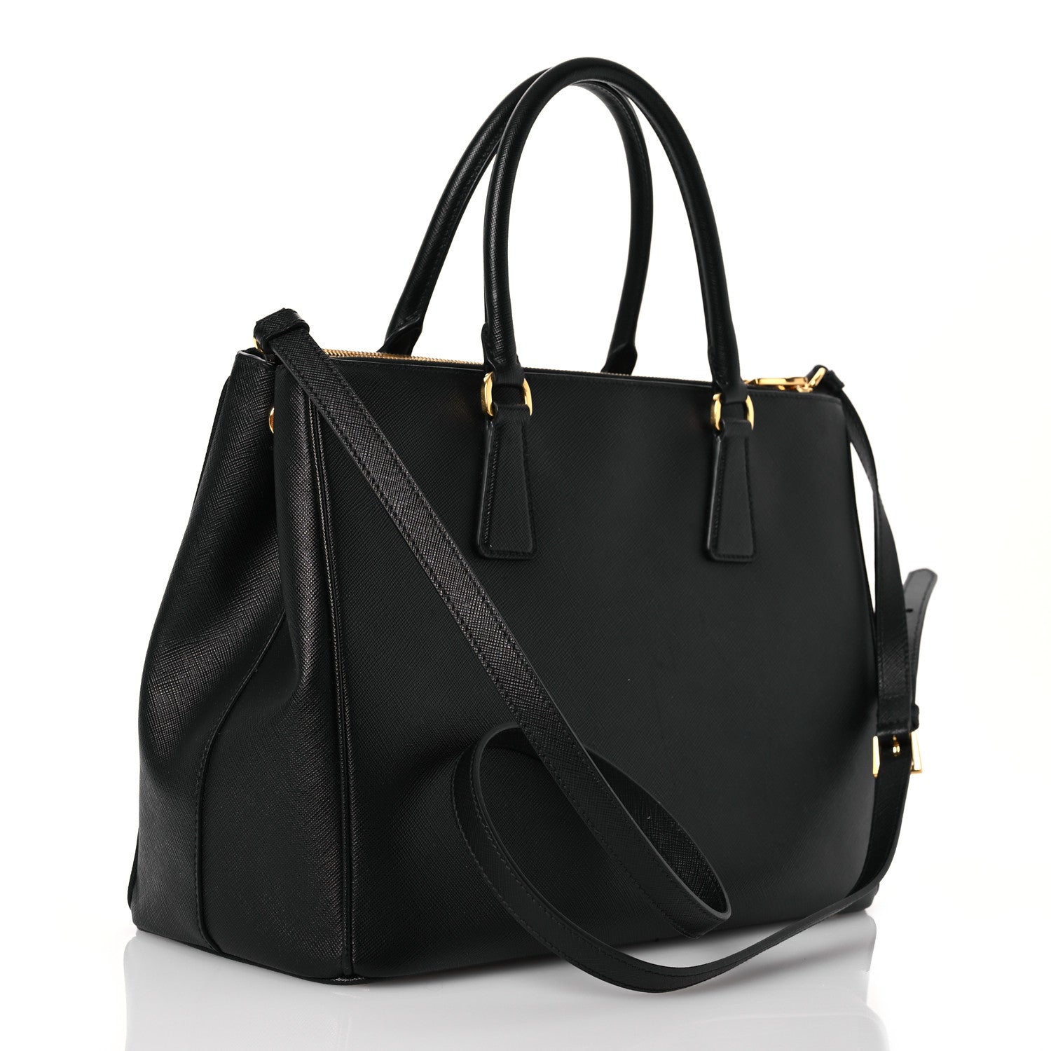 Prada Saffiano Lux Large Galleria Double Zip Tote Black 3 of 15