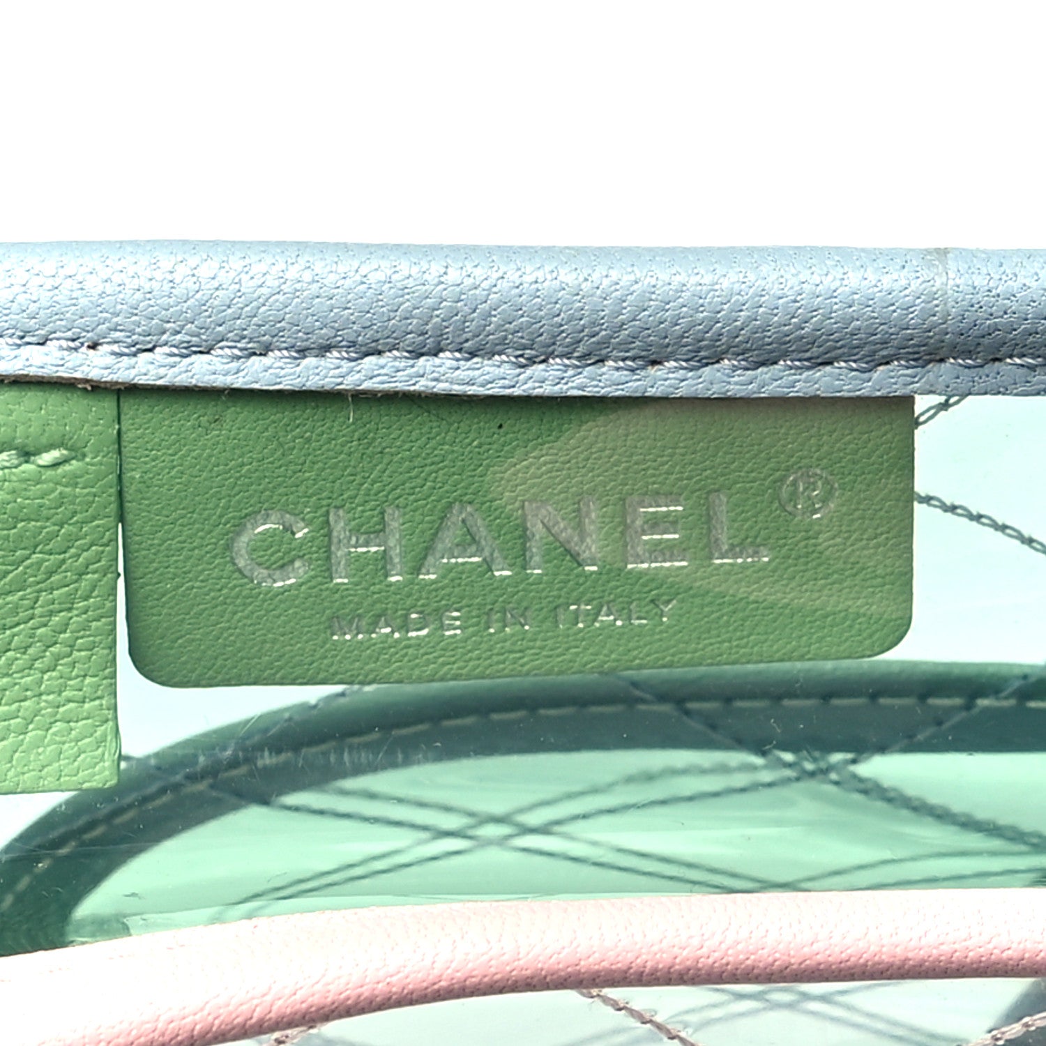 Chanel Lambskin PVC Quilted Medium Coco Splash Flap Blue Green 6 of 9