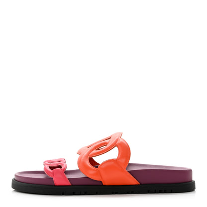 Hermes Suede Goatskin Extra Sandals 36.5 Rouge Jaipur Vinicunca 1 of 8