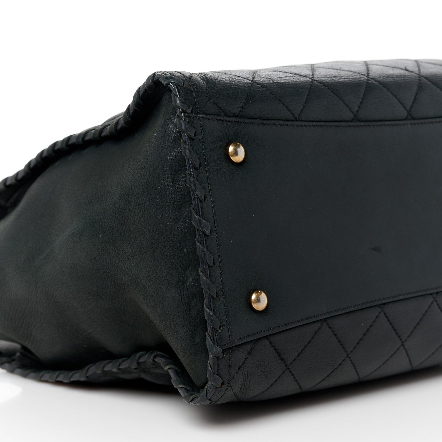 Chanel Iridescent Calfskin Quilted Happy Stitch Shopping Tote Black 9 of 11