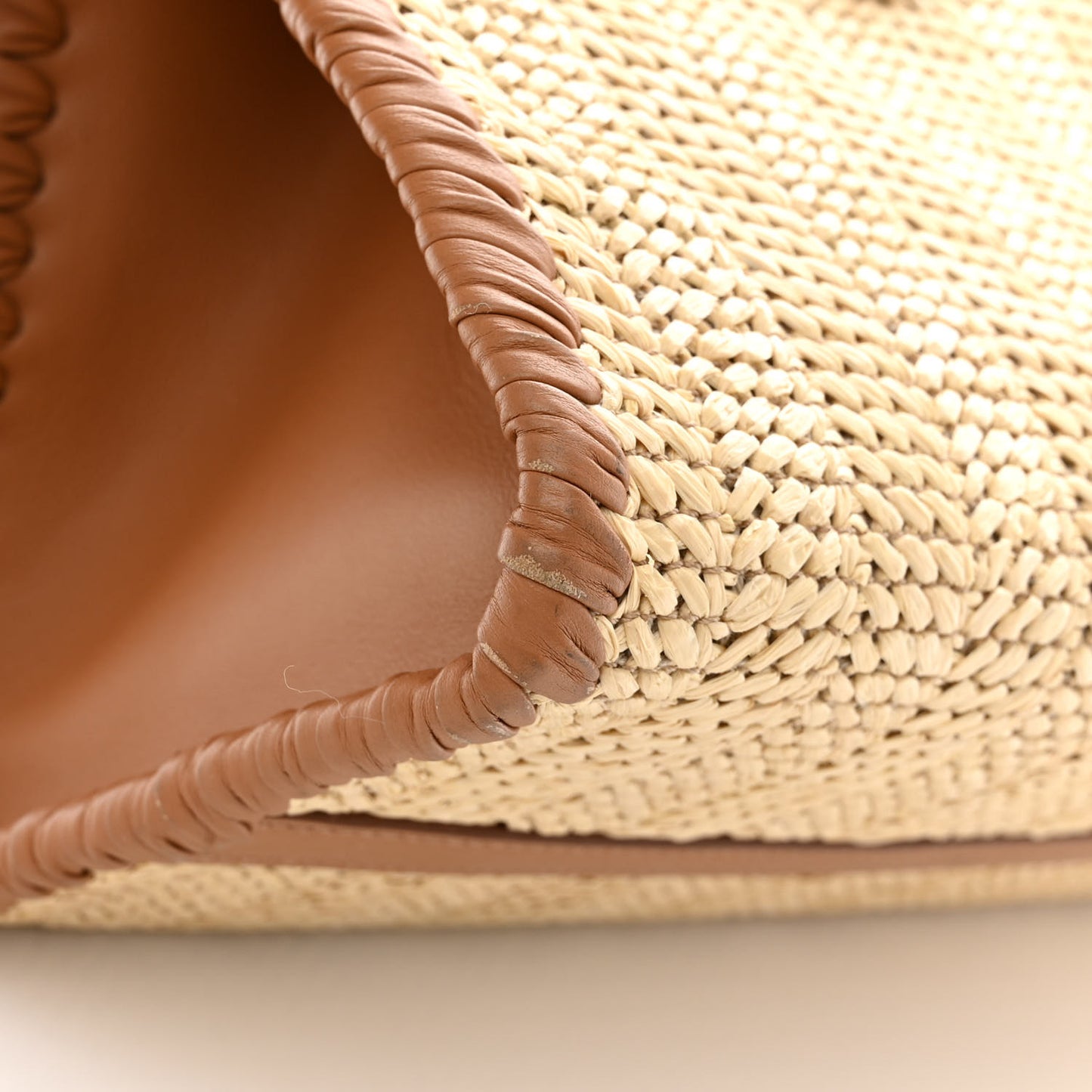 Raffia City Calfskin Whipstitch Medium Paradigme Bag Naturale Caramel
