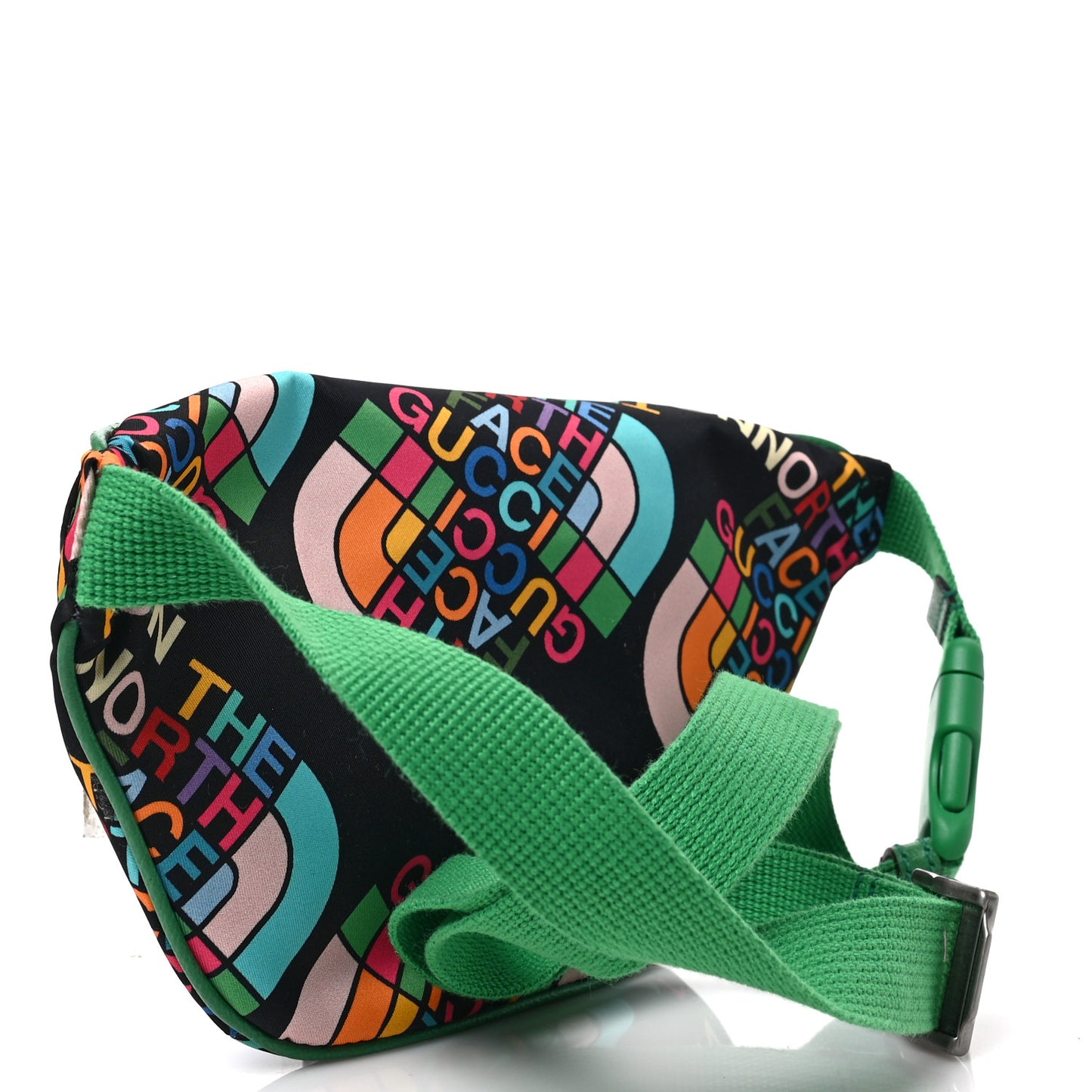 X THE NORTH FACE Econyl Nylon Textured Dollar Calfskin Belt Bag Black Turquoise New Shamarock New Cherry Red
