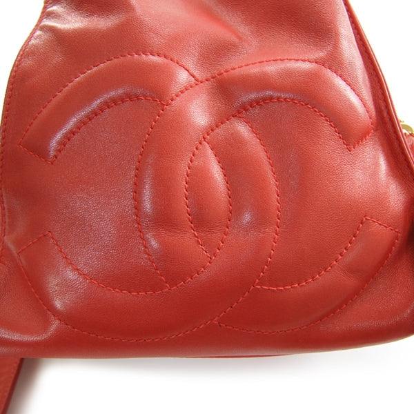 Lambskin CC Drawstring Bag Red