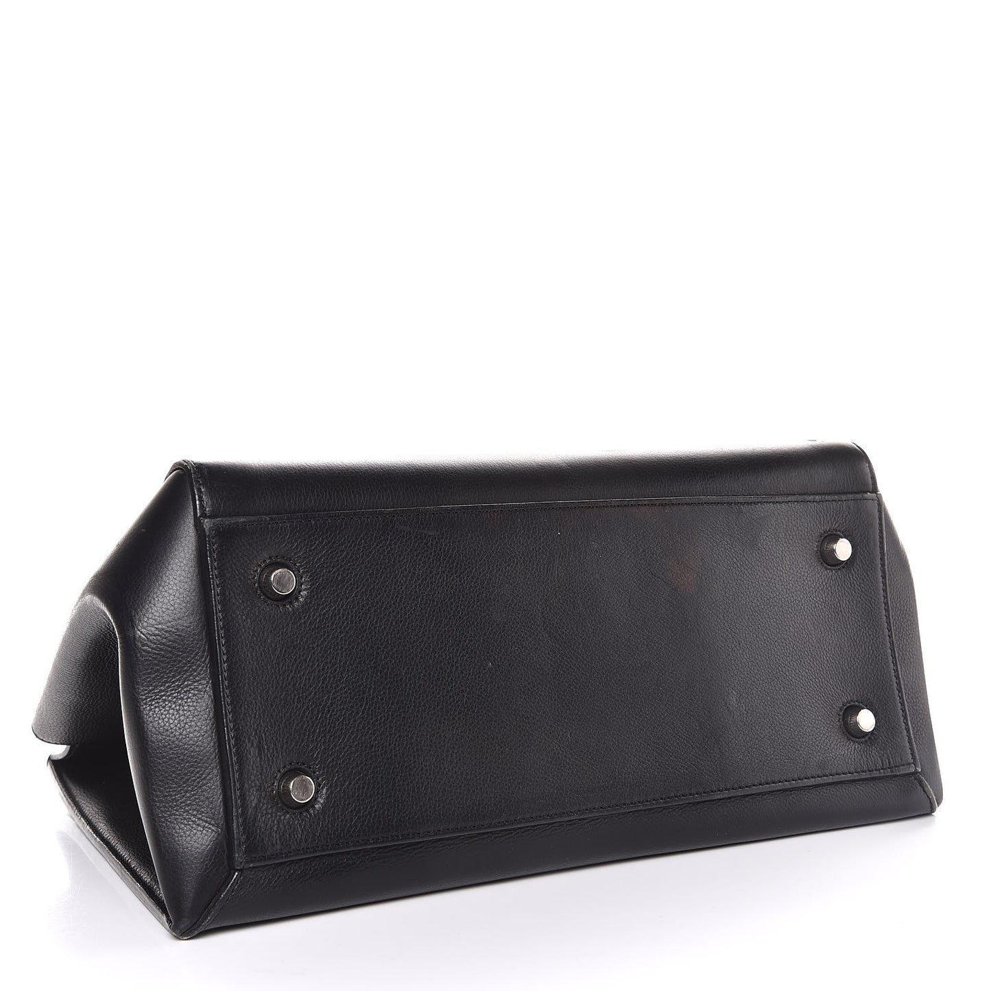Grained Calfskin Medium Edge Shoulder Bag Black
