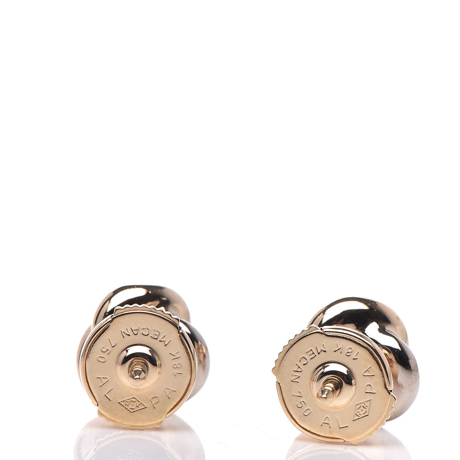Cartier 18K Pink Yellow White Gold Diamond Trinity Stud Earrings 3 of 3