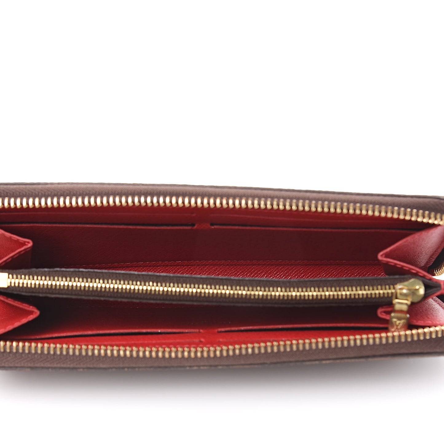 Damier Ebene Clemence Wallet Cherry