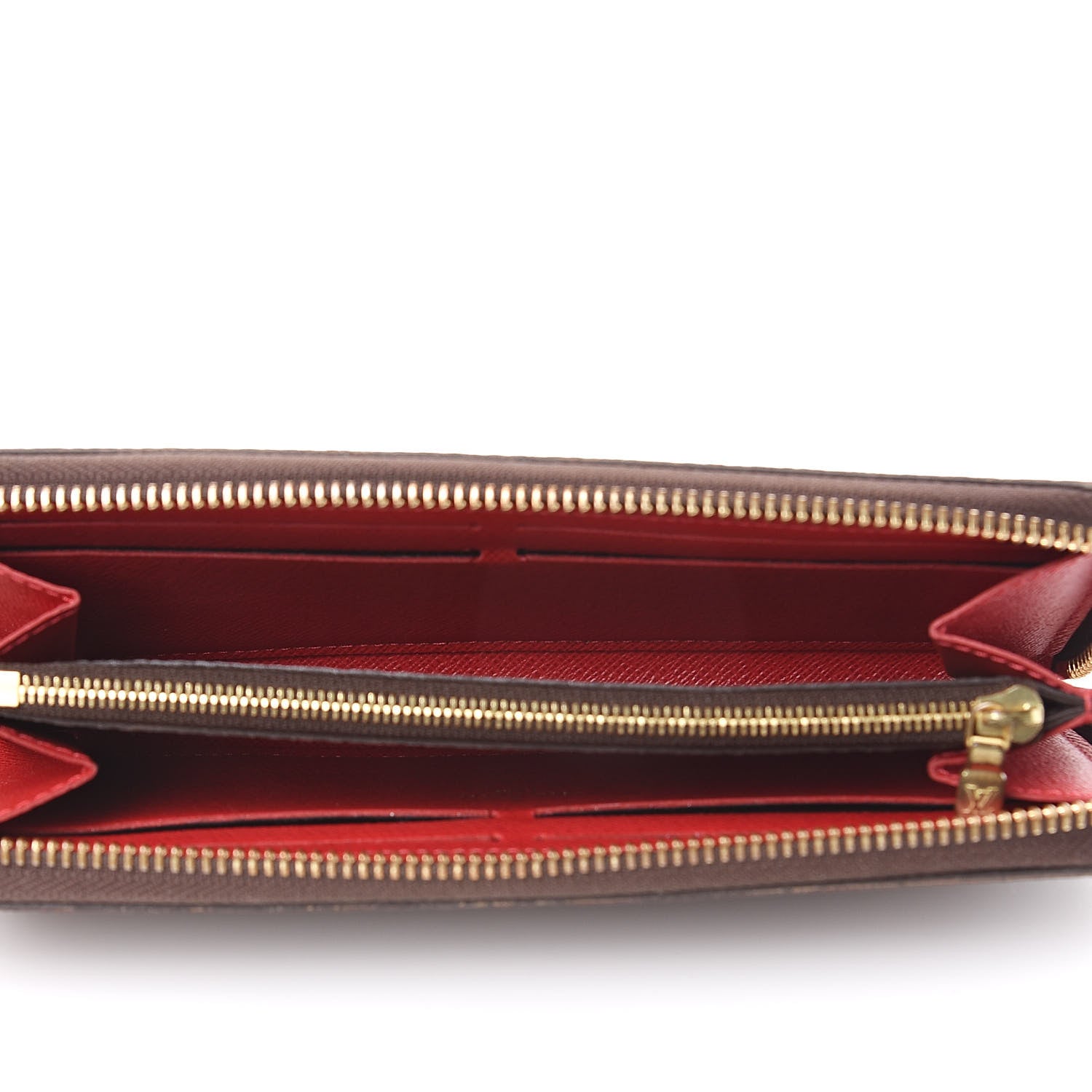 Louis Vuitton Damier Ebene Clemence Wallet Cherry 5 of 8