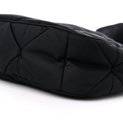Prada Re-Nylon Triangle Padded Patchwork Shoulder Bag Black 8 of 8