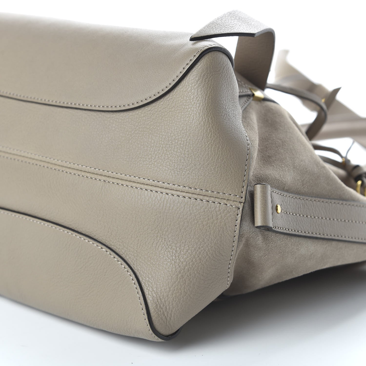 Chloe Suede Calfskin Medium Owen Bucket Bag Motty Grey 8 of 11