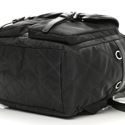 Prada Tessuto Nylon Saffiano Vela Quilted Backpack Black 10 of 10