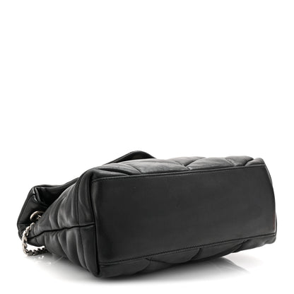 Saint Laurent Lambskin Quilted Small Loulou Puffer Monogram Chain Satchel Black 4 of 10