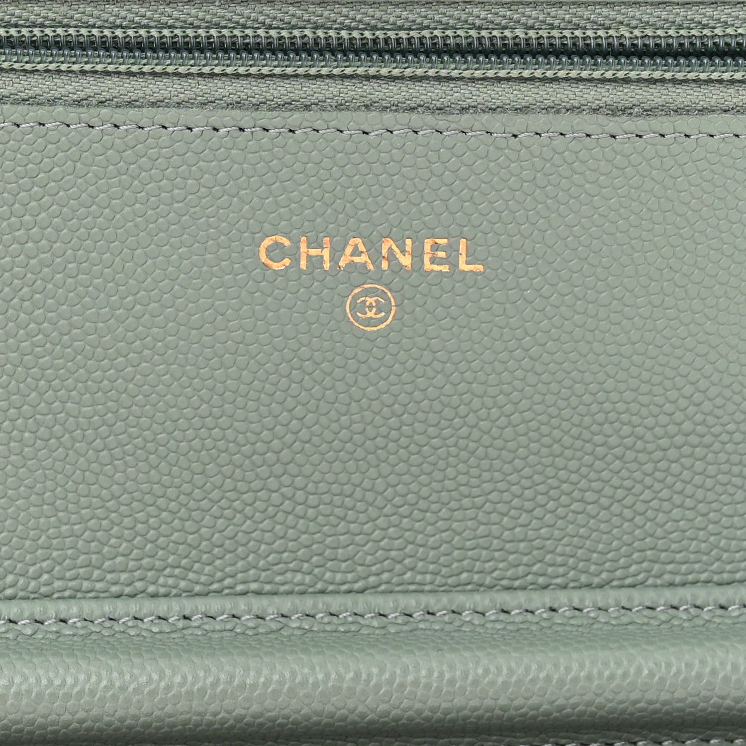 Chanel Caviar Quilted Wallet On Chain WOC Grey 6 of 13