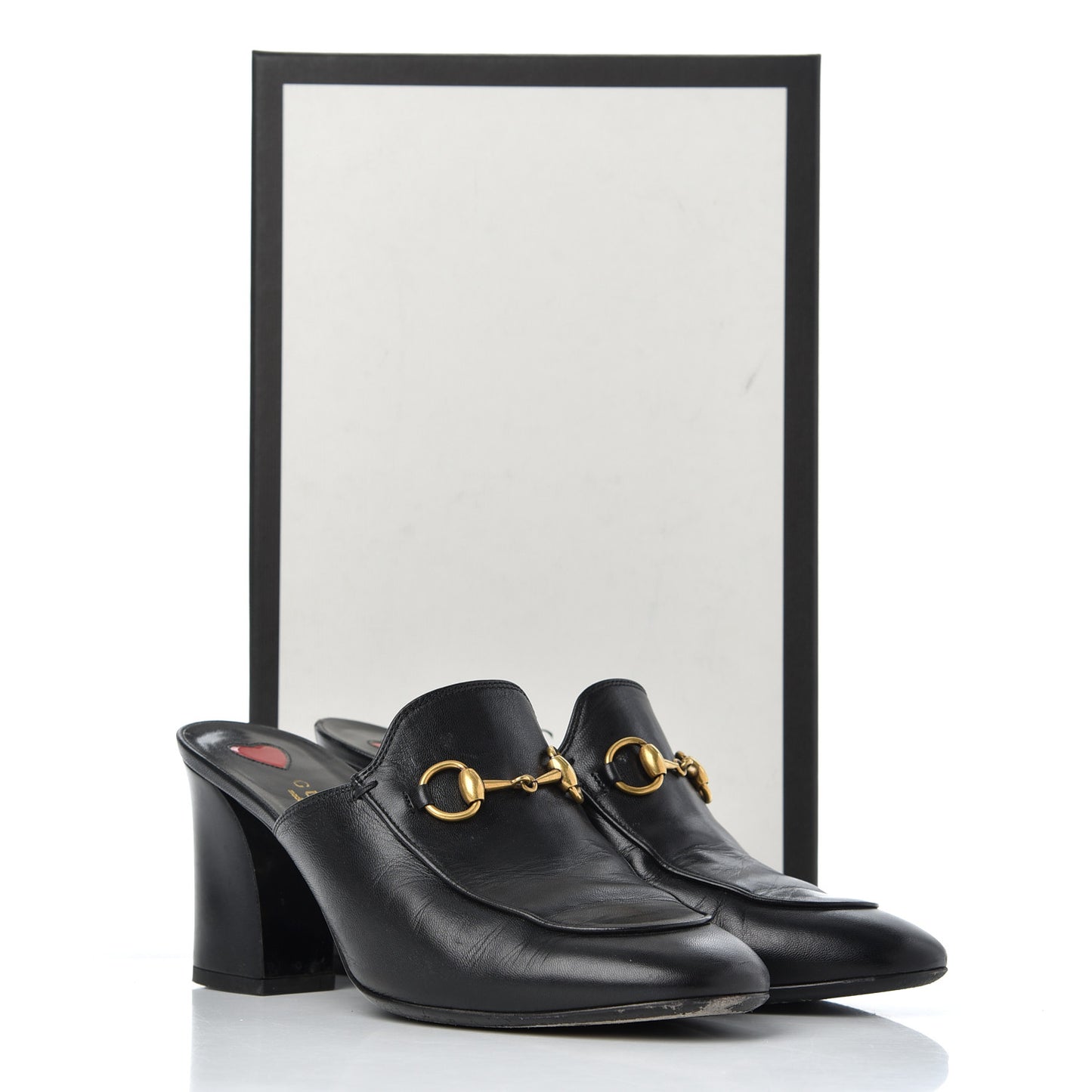 Malaga Kid Horsebit Princetown Mid Heel Mules 36.5 Black
