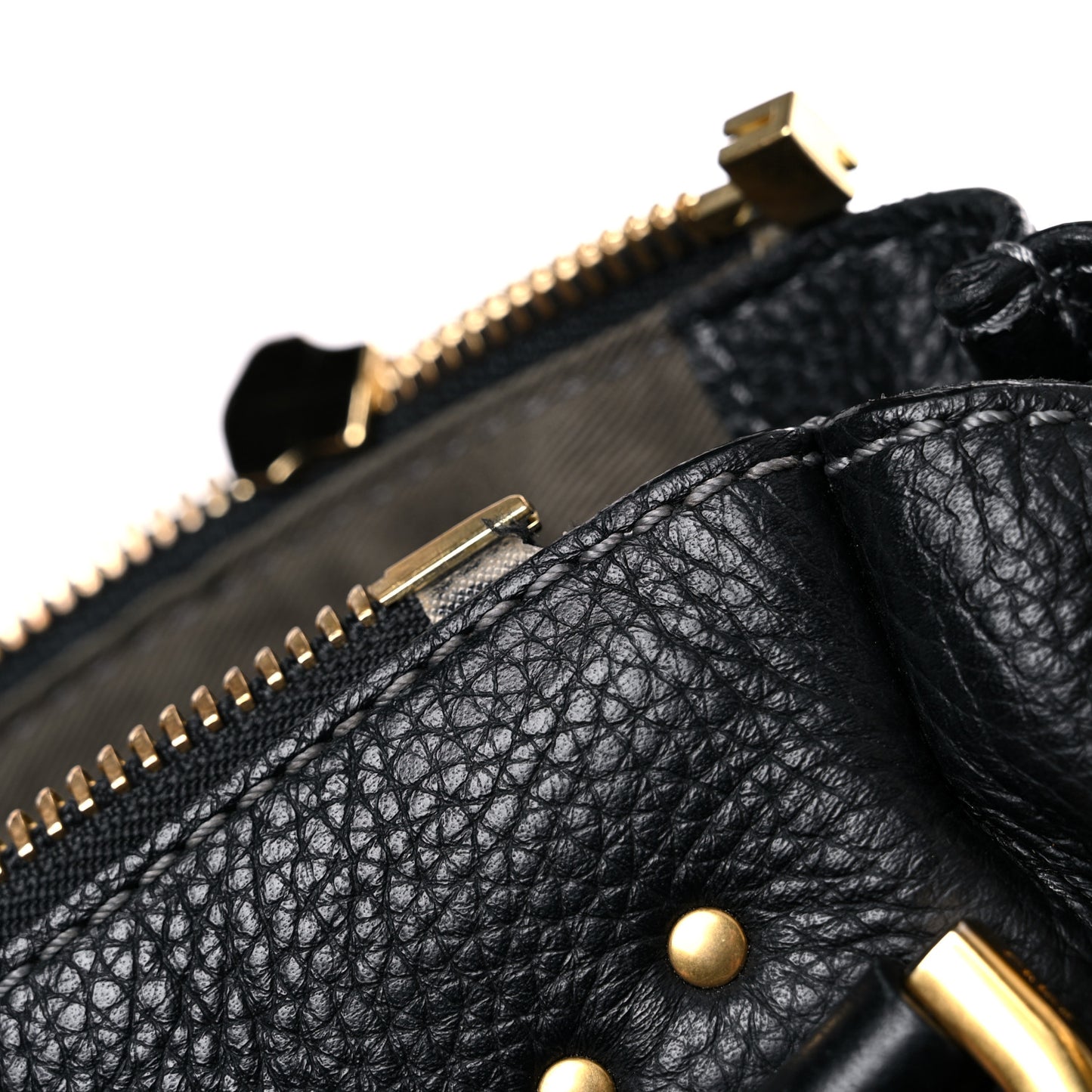 Calfskin Small Marcie Satchel Black