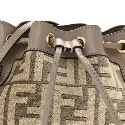 Fendi Chenille Vitello King FF Mini Mon Tresor Bucket Bag Tortora Nuvola 8 of 13
