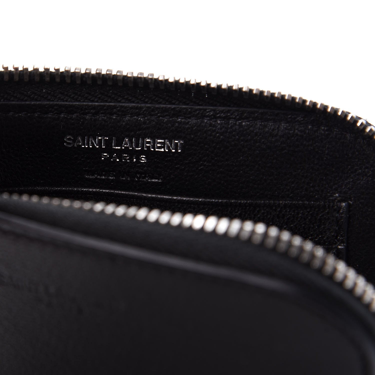 Saint Laurent Calfskin Rider California Zipped Coin Pouch Wallet Black 6 of 8