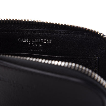 Saint Laurent Calfskin Rider California Zipped Coin Pouch Wallet Black 6 of 8